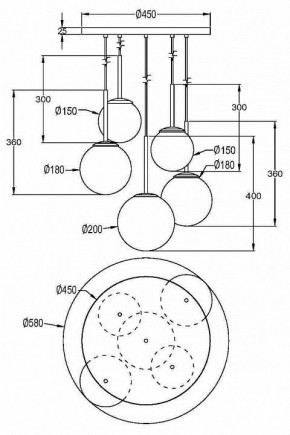 Подвесной светильник Maytoni Basic form MOD321PL-05G1 в Урае - uray.mebel24.online | фото 4