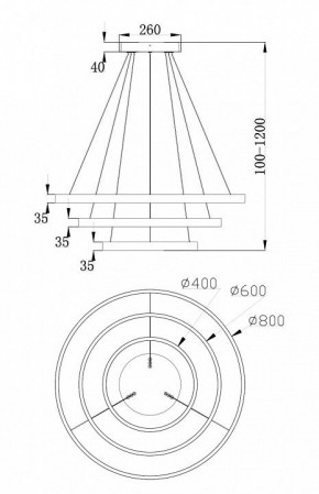 Подвесной светильник Maytoni Rim MOD058PL-L100W4K в Урае - uray.mebel24.online | фото 6