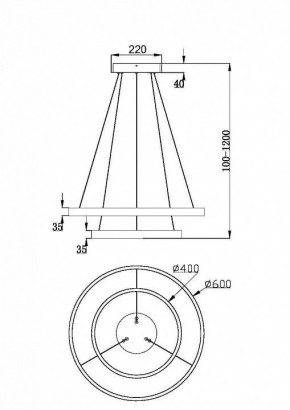 Подвесной светильник Maytoni Rim MOD058PL-L55BSK в Урае - uray.mebel24.online | фото 4