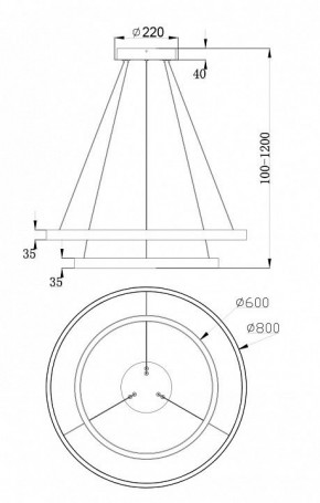 Подвесной светильник Maytoni Rim MOD058PL-L74W4K в Урае - uray.mebel24.online | фото 6