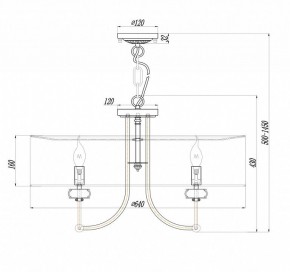 Подвесной светильник Maytoni Roma ARM006PL-08G в Урае - uray.mebel24.online | фото 4