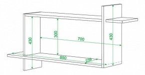 Полка книжная Домино нельсон ПК-16 в Урае - uray.mebel24.online | фото 2