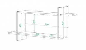 Полка книжная Домино ПК-16 в Урае - uray.mebel24.online | фото 2