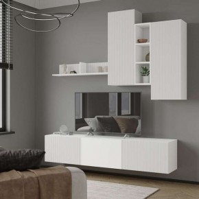Полка навесная Сириния белый/МДФ белый снег в Урае - uray.mebel24.online | фото 2