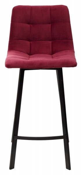 Полубарный стул CHILLI-QB SQUARE винный #16, велюр / черный каркас (H=66cm) М-City в Урае - uray.mebel24.online | фото