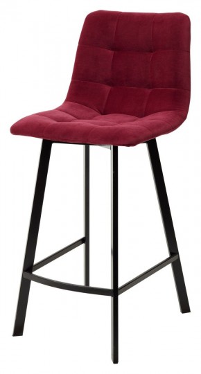 Полубарный стул CHILLI-QB SQUARE винный #16, велюр / черный каркас (H=66cm) М-City в Урае - uray.mebel24.online | фото 2