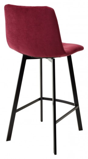 Полубарный стул CHILLI-QB SQUARE винный #16, велюр / черный каркас (H=66cm) М-City в Урае - uray.mebel24.online | фото 6
