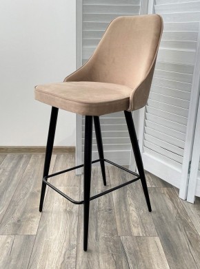 Полубарный стул NEPAL-PB БЕЖЕВЫЙ #5, велюр/ черный каркас (H=68cm) М-City в Урае - uray.mebel24.online | фото 3