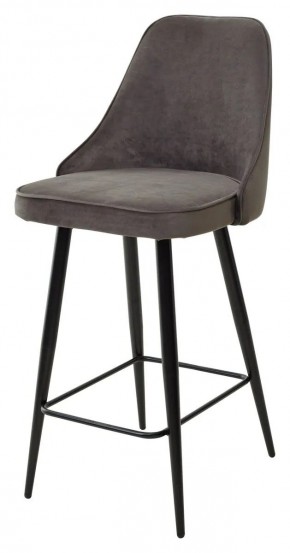 Полубарный стул NEPAL-PB ГРАФИТ #14, велюр/ черный каркас (H=68cm) М-City в Урае - uray.mebel24.online | фото 1