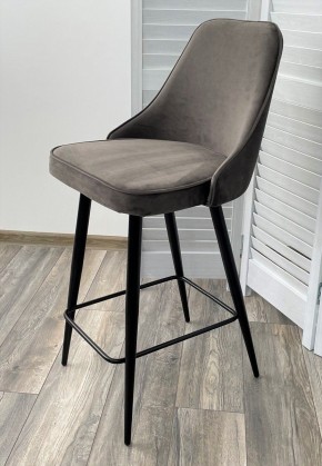 Полубарный стул NEPAL-PB ГРАФИТ #14, велюр/ черный каркас (H=68cm) М-City в Урае - uray.mebel24.online | фото 2