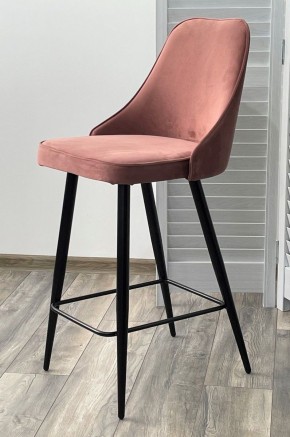 Полубарный стул NEPAL-PB РОЗОВЫЙ #15, велюр/ черный каркас (H=68cm) М-City в Урае - uray.mebel24.online | фото 2
