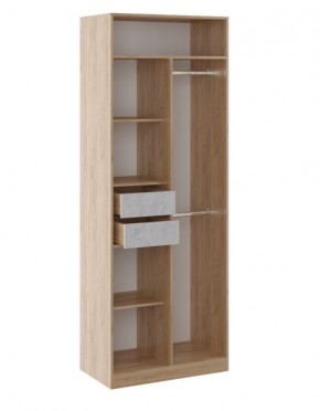 Шкаф 2 двери Глэдис М22 (Дуб Золотой/Цемент светлый) в Урае - uray.mebel24.online | фото 2