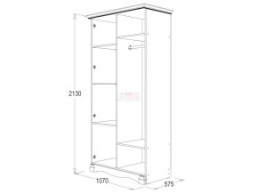 Шкаф 2-х дверный Ольга-1Н для одежды и белья в Урае - uray.mebel24.online | фото 2