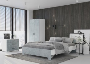 Шкаф 2-х створчатый VICTOR (Белый/Бетон) в Урае - uray.mebel24.online | фото 3