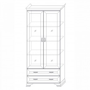 Шкаф (2 стеклодвери) Сиена в Урае - uray.mebel24.online | фото 3
