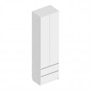Шкаф 2-ств. с 2 ящиками и вешалкой "Бьянко" в Урае - uray.mebel24.online | фото