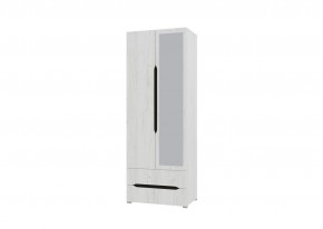 Шкаф 2х створчатый с зеркалом Вега (Крафт белый - Венге) в Урае - uray.mebel24.online | фото