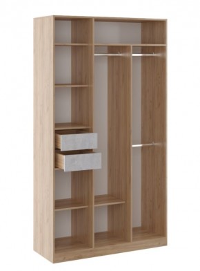 Шкаф 3 двери Глэдис М23 (Дуб Золотой/Цемент светлый) в Урае - uray.mebel24.online | фото 2