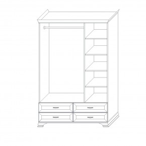 Шкаф 3-х дверный (корпус) Сиена в Урае - uray.mebel24.online | фото 3