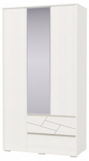 АДЕЛИНА Шкаф 3-х дверный с 2-мя ящ (белый рамух) в Урае - uray.mebel24.online | фото