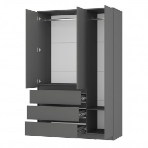 Шкаф 3-х створчатый Симпл ШК-08 (графит) в Урае - uray.mebel24.online | фото 2