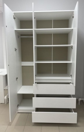 Шкаф 3-ств. с 3 ящиками "Бьянко" в Урае - uray.mebel24.online | фото 2