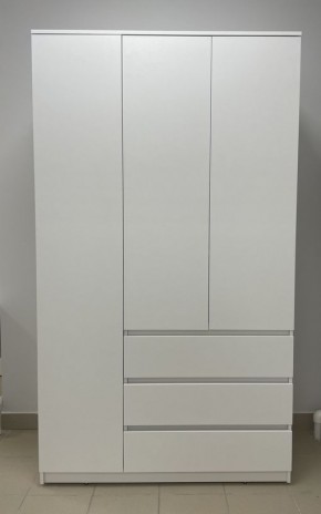 Шкаф 3-ств. с 3 ящиками "Бьянко" в Урае - uray.mebel24.online | фото 3