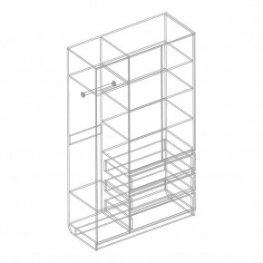 Шкаф 3-ств. с 3 ящиками "Бьянко" в Урае - uray.mebel24.online | фото 5