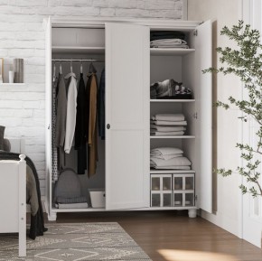 Шкаф 30 Вествик трёхдверный, массив сосны, цвет белый в Урае - uray.mebel24.online | фото 4