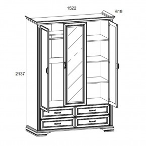 Шкаф 3D4S Z, MONAKO, цвет Сосна винтаж в Урае - uray.mebel24.online | фото 1