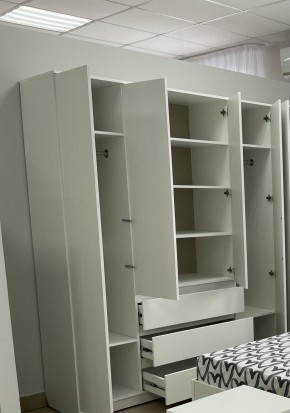 Шкаф 4-ств. с 3 ящиками "Бьянко" в Урае - uray.mebel24.online | фото 2