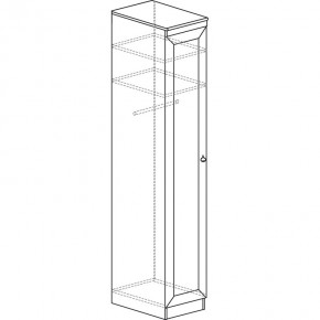 Шкаф для одежды №614 "Инна" Денвер светлый (*без полок) в Урае - uray.mebel24.online | фото 4