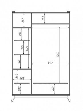 Шкаф для одежды Сабрина (ММ-302-01/03) с зеркалом в Урае - uray.mebel24.online | фото