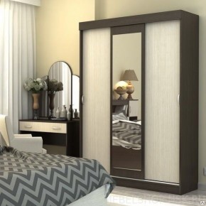 Шкаф-купе Басса ШКК 551 венге-дуб шимо светлый/темный в Урае - uray.mebel24.online | фото 1