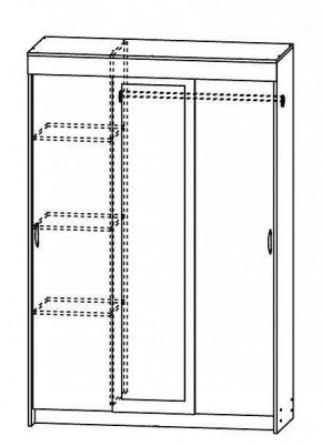 Шкаф-купе Бассо 1300 (Венге/Дуб белфорд) в Урае - uray.mebel24.online | фото 2