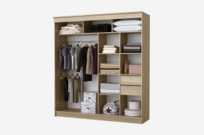 Шкаф-купе Фаворит 2.0 серия Альянс (дуб сонома) в Урае - uray.mebel24.online | фото 2