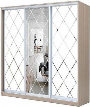 Шкаф-купе ХИТ 22-18/2-666 РОМБ БОЛЬШОЙ МАТОВЫЙ в Урае - uray.mebel24.online | фото