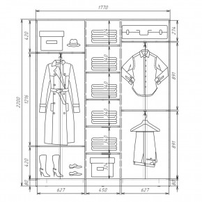Шкаф-купе ХИТ 22-4-18-555 (420) в Урае - uray.mebel24.online | фото 2
