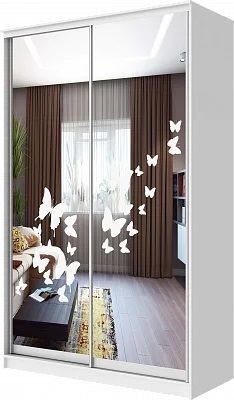 Шкаф-купе ХИТ 24-12-66 БАБОЧКИ в Урае - uray.mebel24.online | фото