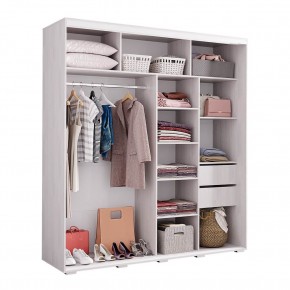 Шкаф-купе Крафт-6 1.6 м ШКК-06 (ясень белый) в Урае - uray.mebel24.online | фото 2