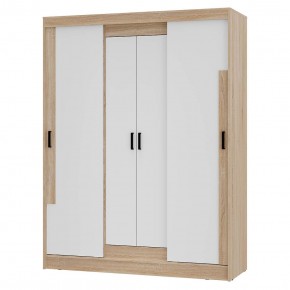 Шкаф-купе Смарт ШКК-06 (дуб сонома/белый) в Урае - uray.mebel24.online | фото 2