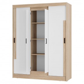Шкаф-купе Смарт ШКК-06 (дуб сонома/белый) в Урае - uray.mebel24.online | фото 3