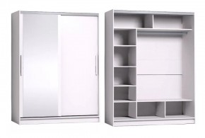 Шкаф-купе Strike/Страйк 1600 с зеркалом (Зеркало/ЛДСП) Белый в Урае - uray.mebel24.online | фото