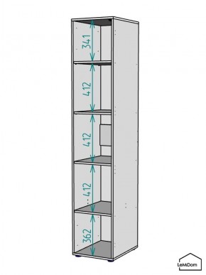 Шкаф Linnea MHR-1-2 2050х400х510 (Белый-М 11.1.1) в Урае - uray.mebel24.online | фото 3