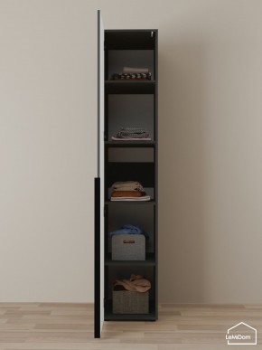 Шкаф Linnea MHR-1-2 2050х400х510 (Графит-М 11.1.25) в Урае - uray.mebel24.online | фото 4