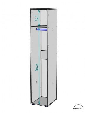 Шкаф Linnea MHR-1 2050х400х510 (Белый-М 11.1.1) в Урае - uray.mebel24.online | фото 3
