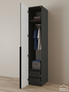 Шкаф Linnea MHR-1-3 2050х400х510 (Графит-М 11.1.25) в Урае - uray.mebel24.online | фото 5
