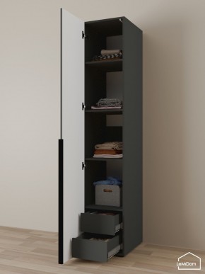 Шкаф Linnea MHR-1-4 2050х400х510 (Графит-М 11.1.25) в Урае - uray.mebel24.online | фото 6