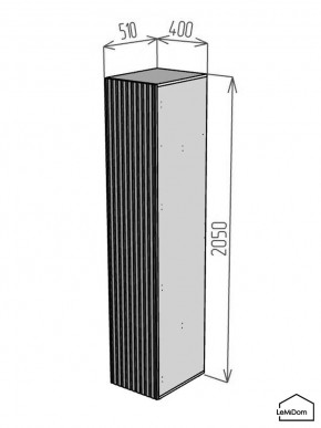 Шкаф Linnea MHR-1PO 2050х400х510 (Белый-М 11.1.2) в Урае - uray.mebel24.online | фото 2