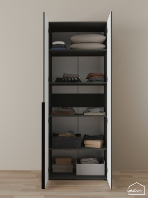 Шкаф Linnea MHR-2-2 2050х800х510 (Графит-М 11.1.25) в Урае - uray.mebel24.online | фото 4